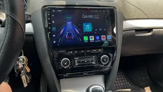 How to install Skoda Octavia 2 Facelift android radio gps headunit 4gb ram CarPlay android auto
