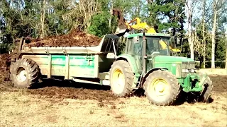 Manure of manure on thatch of wheat 2022 #john deere #samson SP15 #JCB 542-70