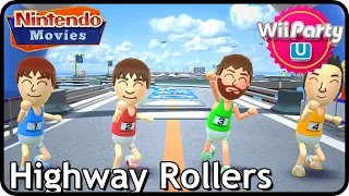 Wii Party U - Highway Rollers Men Only (4 players, Maurits vs Rik vs Bryan vs Leon)