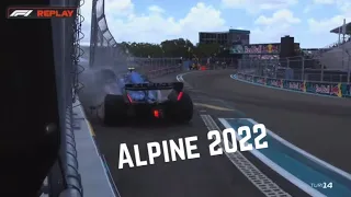 F1 Alpine Crashes 2022