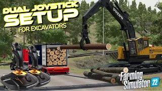 Setting Up Dual Joystick Controls For Base Game Excavators In Farming Simulator 22