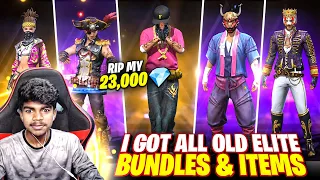 💥😭RIP My 23000 Diamonds 😭💥🤯Finally I Got All Rare Old Elite Bundles And Old Items In Free Fire Max😱💥