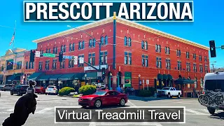 Walking Tour of Prescott Arizona Walking Tour - Historic and Scenic Mountain Town - City Walks 4K