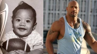 How has Dwayne the Rock Johnson from 3 to 44 years.