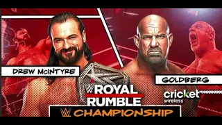 Drew McIntyre vs. Gold berg full match royal rumble 2021 #wwe championship