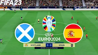 FIFA 23 | Scotland vs Spain | Euro Qualification 2024 Match - Full Gameplay