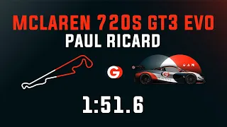 Paul Ricard 1:51.6 - Mclaren 720S GT3 EVO - GO Setups | ACC 1.9.5