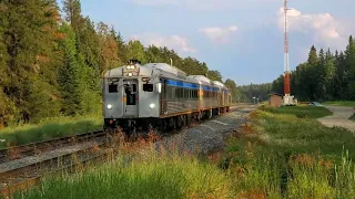 VIA Budd Car (RDC) at sunset