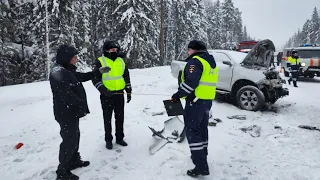 Смертельный обгон на зимней дороге