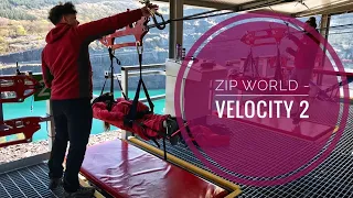 Zip World - Velocity 2. Full ride experience! Penrhyn Quarry, North Wales Little & Big Zipper Rides!