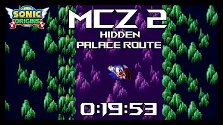Sonic Origins - Sonic 2: Mystic Cave Act 2 Speedrun (Hidden Palace Zone Route) - 0:19.53