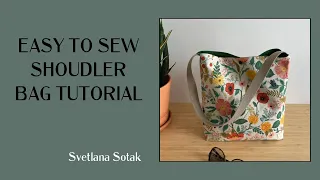 FREE PATTERN ~ Step By Step instructions on how to sew this easy, beginner friendly SHOULDER BAG