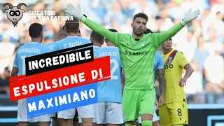 Espulsione incredibile di Maximiano in Lazio Bologna - Luis Maximiano RED CARD first match Serie A