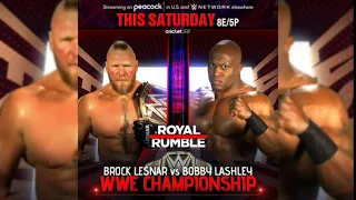 Brock Lesnar vs.  Bobby Lashley - WWE Royal Rumble 2022 (Official Moving Match Card)
