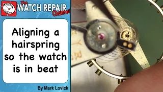 How To Align The Hairspring to set the watch in beat. Watch repair techniques