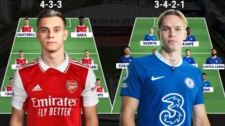 ARSENAL VS CHELSEA Head to head potential starting lineups | EPL 2022/2023