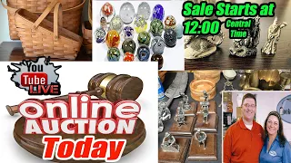 Live 3 hour auction trinkets, vintage items, coins, pewter and more! It is a fun Slower paced Sale