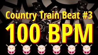 100 BPM - Country Train Beat #3 - 4/4 #DrumBeat - #DrumTrack - #CountryBeat 🥁🎸🎹🤘