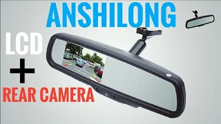 ANSHILONG 4.3 Зеркало заднего вида с ЖК-дисплеем и камерой.