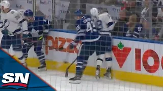 Kyle Clifford Receives Major Penalty And Game Misconduct For Hit On Ross Colton