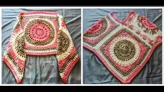 Crochet Poncho Mandala '' Debutantes '' pas a pas part 1