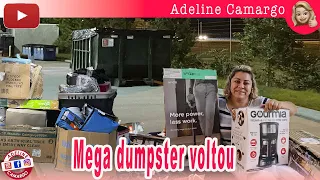 Mega dumpster voltou tive que dar duas viagens, muita coisa nova nas caixas