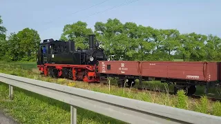 ehemalige Schmalspurbahn der DDR, den Pollo, von Klenzenhof nach Mesendorf mit dem Auto begleitet