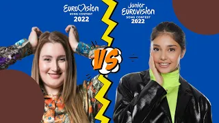 EUROVISION 2022 VS JUNIOR EUROVISION 2022 | ESC 2022/JESC 2022 (COUNTRIES BATTLE)