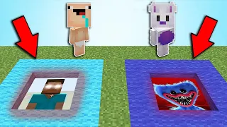 NO ESCOJAS EL AGUJERO EQUIVOCADO EN MINECRAFT 😱AGUJERO DE HEROBRINE VS HUGGY BUGGY