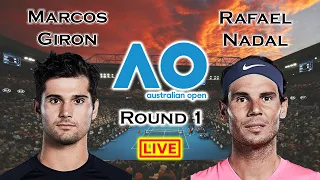 NADAL VS GIRON I Rafael Nadal vs Marcos Giron Live I Australian Open Live