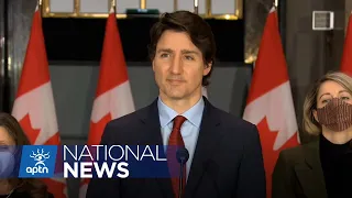 Prime Minister Justin Trudeau discusses Russian invasion of Ukraine | APTN News