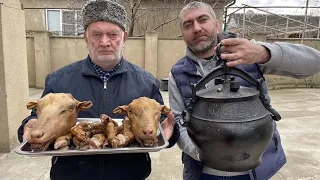 СУПЕР ДЕЛИКАТЕС!!! Варёная баранья голова!!!