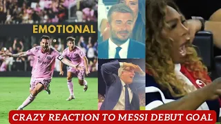 Crazy reaction to Messi's last-minute free kick - Serena Williams, Beckham