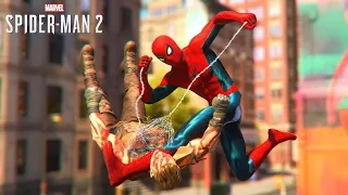 Marvel Spidermen 2 (PS5) Peter Red & Blue Suit Free Roam Gameplay (4K HDR + RAY TRACING)