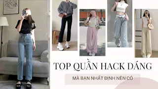 [Shopee haul] Tổng Hợp Quần Jeans, Ống Rộng, Cạp Chun Cực Hack Dáng