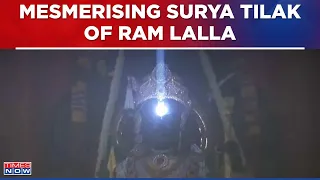 Mesmerising Surya Tilak In Mandir's Garbhagriha As Beam Of Light Illuminates Ram Lalla's Forehead