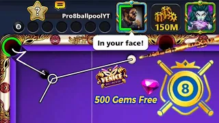 Never Give Up 🤣 500 Gems And Venice 3 Day Free 150M Coins 8 ball pool