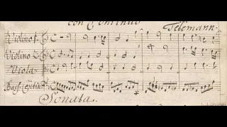 Telemann - Sinfonia to Seliges Erwägen des Leidens und Sterbens Jesu Christi. {w/ Manuscript score.}