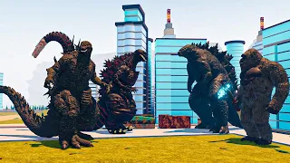 Godzilla and Kong Vs Godzilla Minus One and Shin Godzilla - Roblox Kaiju Universe