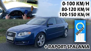 AUDI A4 B7 2.0 TDI 140 KM - KONFRONTACJA, POMIAR OSIĄGÓW, RAPORT SPALANIA