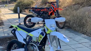 Husqvarna FE 2023 vs KTM ExcF 450!!! How to Wheelie ride!