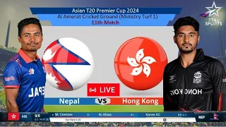 ACC MEN'S PREMIER CUP 2024 Nepal 🇳🇵 vs Hong Kong 🇭🇰  cricket Match highlights