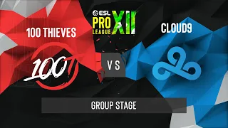 CS:GO - Cloud9 vs. 100 Thieves [Dust2] Map 2 - ESL Pro League Season 12 - Group Stage - NA