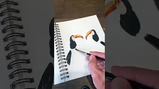 Toucans in tutus painting high speed￼