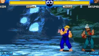 Street Fighter Alpha 3 V-ism Ken Custom Combo (Read Description)