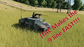DCS WORLD JTAC 9 line creation.  Arrive at the observation post and get to work!!!