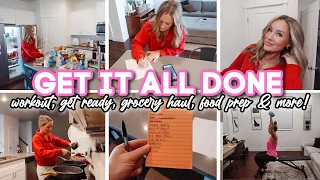 GET IT ALL DONE // workout, get ready, grocery haul, food prep & more!