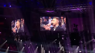 Justin Timberlake and Måns Zelmerlöw at Eurovision Song Contest 13/05/2016 (Jury Final)