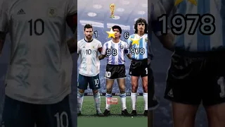 Congratulation 👏 🇦🇷 ⭐️⭐️⭐️ | Mario Kempes 1978 | Diego Maradona 1986 | Lionel Messi 2022 | #shorts
