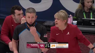 Alabama Coach Gets EJECTED After Getting 2 Technicals In FIRST HALF vs #18 Tennessee! SEC Tournament